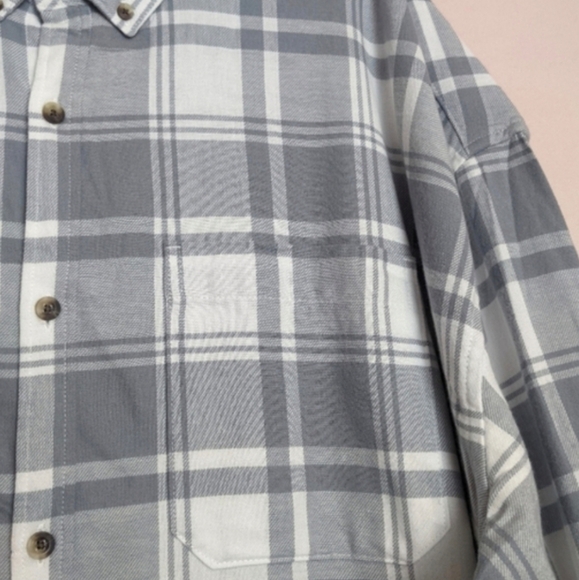 ASOS Gray and White Striped Long Sleeve Button Down Shirt size 3XL - Picture 3 of 8